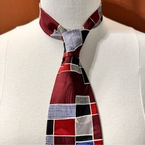 Paolo Designed by Paolo Gucci Men’s Silk Tie Vintage Geometric Necktie